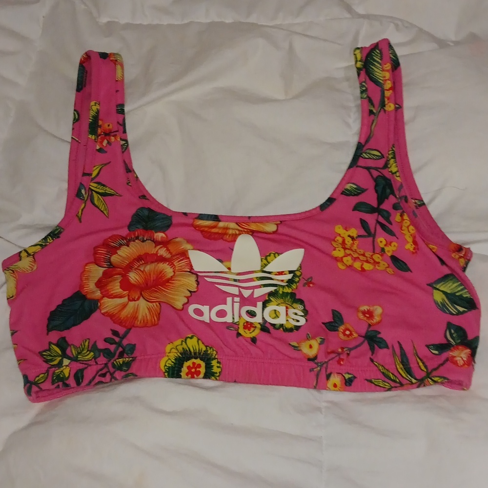 Rare! Adidas Floral Jardineto Sports Bra M